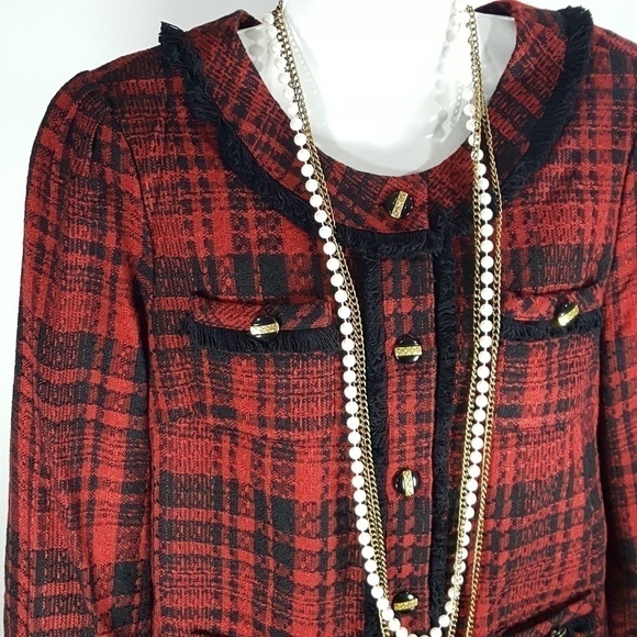 ny COLLECTION TWEED BLAZER SIZE LG - Picture 2 of 7